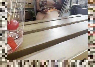 Wife flashes titties at the hotel pool.