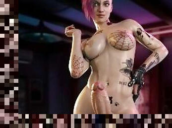 Cyberpunk 2077 - Judy Alvarez Futanari Trans Cyborg