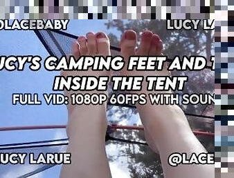 Lucy's Camping Feet and Toes Inside the Tent FREE Trailer Lucy LaRue LaceBaby
