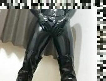 orgamus, homosexuell, sadomasochismus, fetisch, latex, allein, knechtschaft, stiefel, larve, rubber