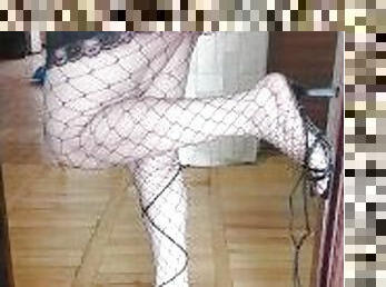 Hot Sexy High Heels Schoolgirl Femboy Sexy Fishnet Gothic Style