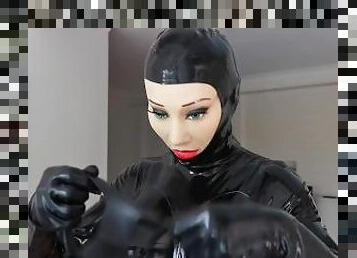 gros-nichons, amateur, fétiche, latex, solo, poupée, masque, caoutchouc