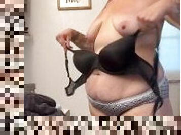 BBW stepmom MILF get ready with me after my shower your POV