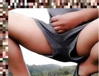 asyano, dyakol-masturbation, sa-labas, publiko, baguhan, matanda, bakla, libog, solo, titi