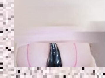 crossdresser sissy big dildo