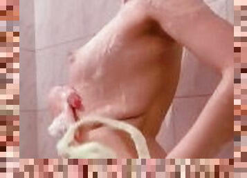 Slutty Girl with Perfect Body Taking Shower
