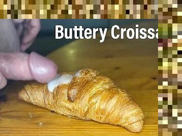 French Guy Cums On A Croissant