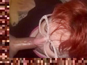 CUTE RED HEAD SUBMISSIVE OBEDIENT DEEPTHROAT FACE FUCK