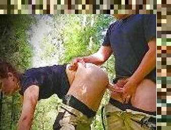 AMATUER COUPLE, real sex outdoor! DOGGYSTYLE untill CUMSHOT in the nordic wilderness
