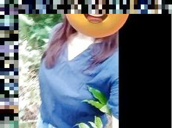 asyano, dyakol-masturbation, sa-labas, estudyante, pagkaisahan, solo, pinay, birhen