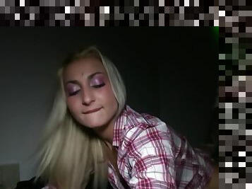 Blonde Romanian girl fucks for some cash