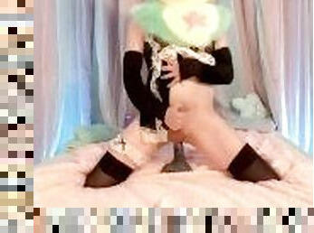 Big Dick Furry Femboy In Maid Costume Riding Bad Dragon Vector UwU