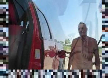 Viewer Request: Pumping Gas Naked. Opportunity presented itself, so why not?