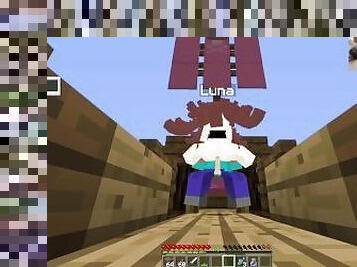 Minecraft Adult porn 05 -  Luna fucking her pussy on the boat