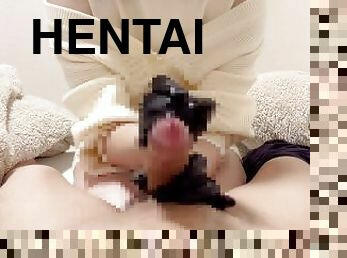 amatööri, mälliotos, kotitekoinen, japanilainen, käsihomma, bukkake, hentai, fetissi, mulkku