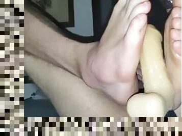 star, amaterski, odrasli, tinejdžeri, igračke, kućni-uredak, stopala-feet, mladi-18, dildo, stariji