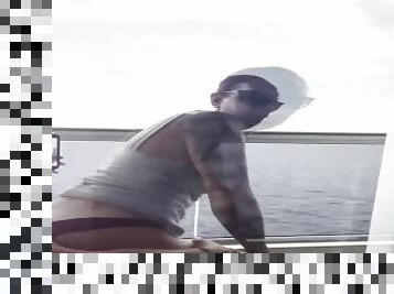 Riding his dick on the cruise ship balcony