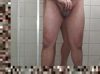 BBW gives stepbrother handjob in shower