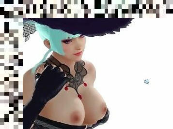 Dead or Alive Xtreme Venus Vacation Nyotengu DOA6 Witch Outfit Nude Mod Fanservice Appreciation