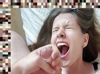 ados, fellation-profonde, compilation, hirondelle, bas, sur-le-visage, ejaculation, américaine, brunette