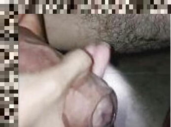 Cum twice 11-12 inch erection jerking both hands for 2 days stretching it longer