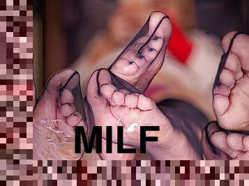 amatør, milf, tysk, fødder, strømper, sperm, blond, fetish, nylon