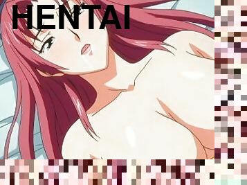 isot-tissit, takaapäin, masturbaatio, pillu-pussy, punapää, eka-kerta, nussiminen, anime, hentai, rinnat