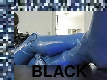 black, pieds, fétiche, latex, orteils