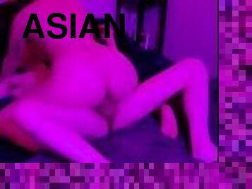Asian ex riding cock