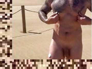 Nude Workout In The Desert, Muscle Wordship BoyGym
