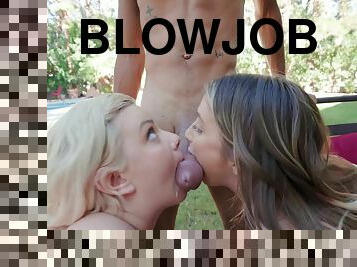 Macy Meadows and Heather Honey threesome porn video