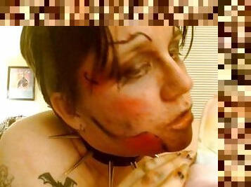 Painted Whore Eats Aphrodesiac Then Ruins Its Makeup-Unedited