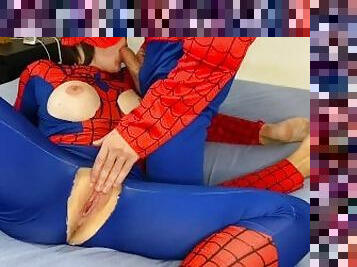 Spiderwoman rough fucked by spiderman