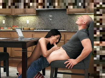 Brunette MILF craves sperm on her jugs after a ruthless cam fuck